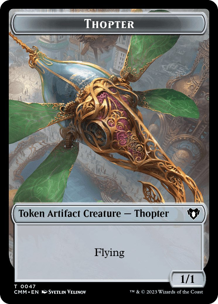 Thopter // Emblem - Daretti, Scrap Savant Double-Sided Token [Commander Masters Tokens] | North Game Den