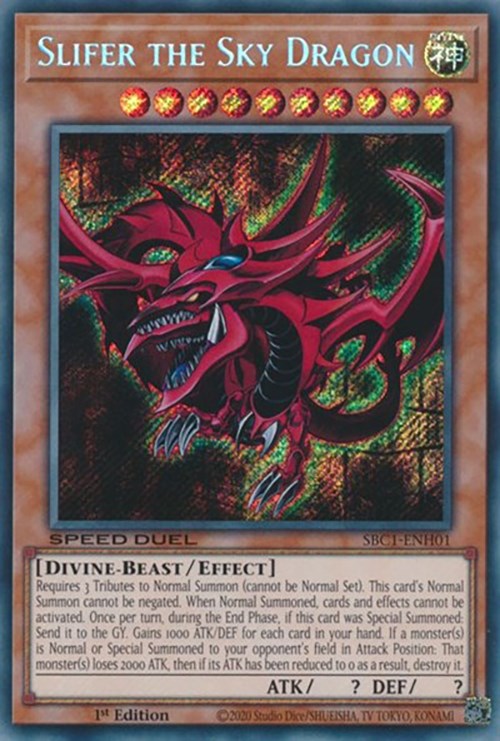 Slifer the Sky Dragon [SBC1-ENH01] Secret Rare | North Game Den