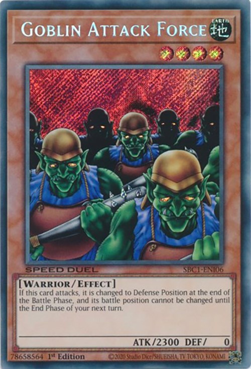 Goblin Attack Force [SBC1-ENI06] Secret Rare | North Game Den