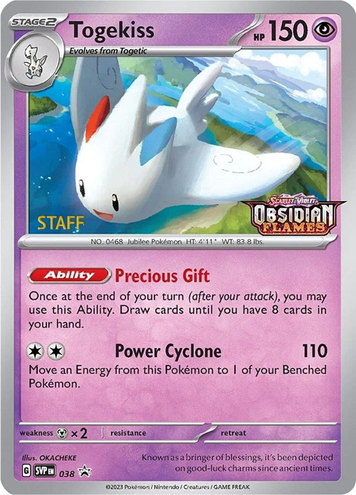 Togekiss (038) (Stamped) (Staff) [Scarlet & Violet: Black Star Promos] | North Game Den