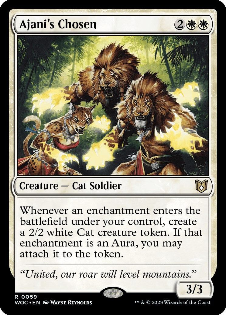 Ajani's Chosen [Wilds of Eldraine Commander] | North Game Den