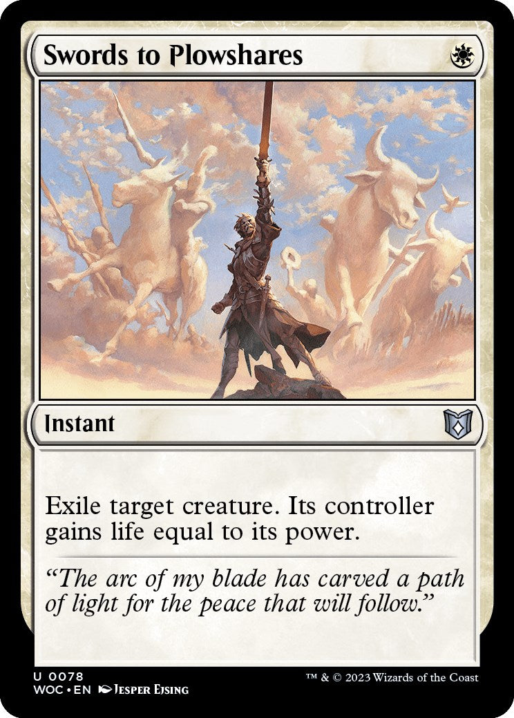 Swords to Plowshares [Wilds of Eldraine Commander] | North Game Den