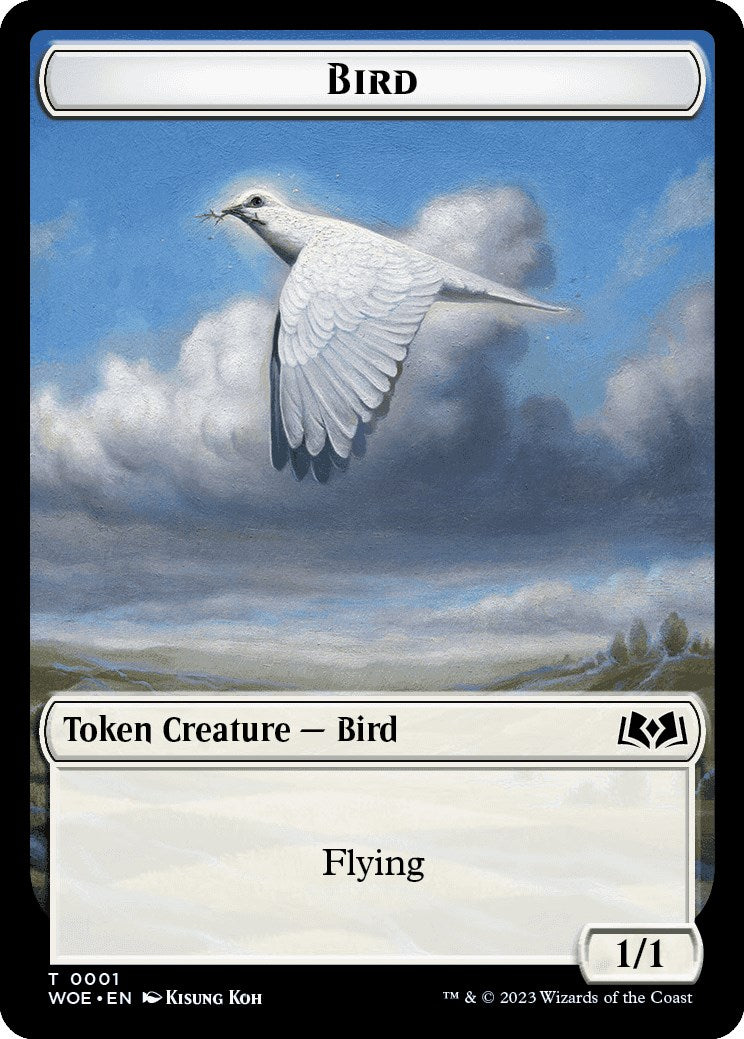 Bird Token [Wilds of Eldraine Tokens] | North Game Den
