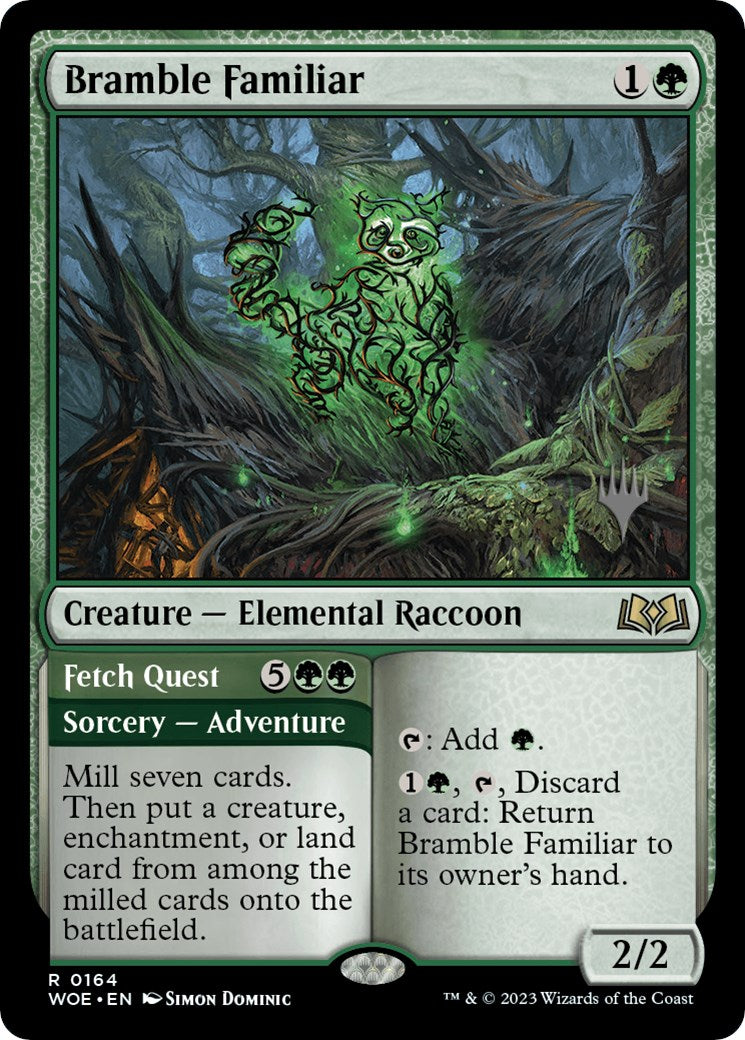 Bramble Familiar // Fetch Quest (Promo Pack) [Wilds of Eldraine Promos] | North Game Den