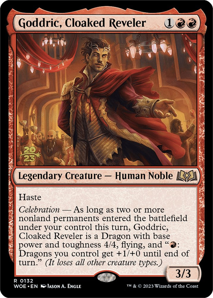 Goddric, Cloaked Reveler [Wilds of Eldraine Prerelease Promos] | North Game Den