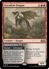 Decadent Dragon // Expensive Taste [Wilds of Eldraine Prerelease Promos] | North Game Den