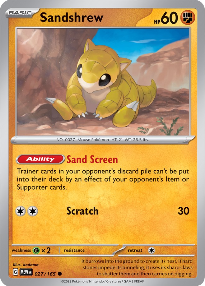 Sandshrew (027/165) [Scarlet & Violet: 151] | North Game Den