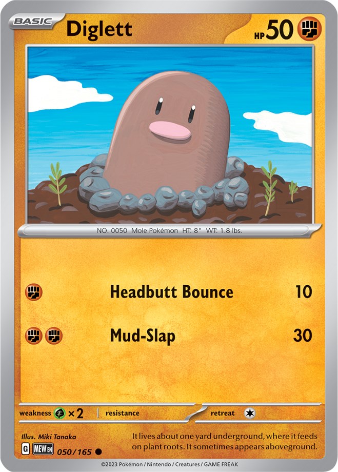 Diglett (050/165) [Scarlet & Violet: 151] | North Game Den