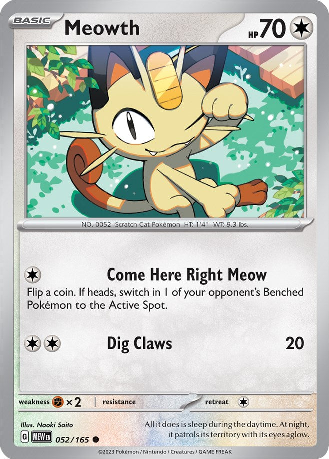 Meowth (052/165) [Scarlet & Violet: 151] | North Game Den