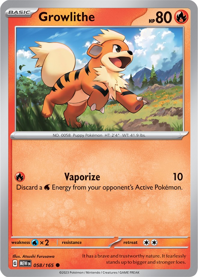 Growlithe (058/165) [Scarlet & Violet: 151] | North Game Den