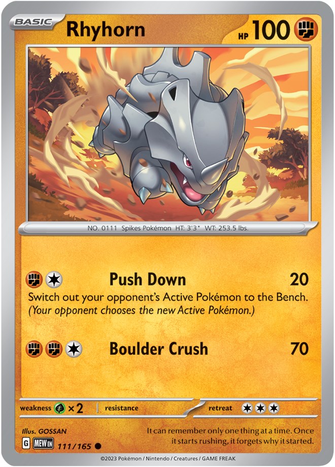 Rhyhorn (111/165) [Scarlet & Violet: 151] | North Game Den