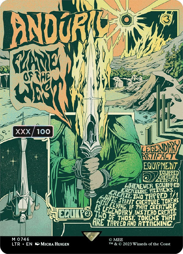 Anduril, Flame of the West (Borderless Poster) (Serialized) [The Lord of the Rings: Tales of Middle-Earth] | North Game Den