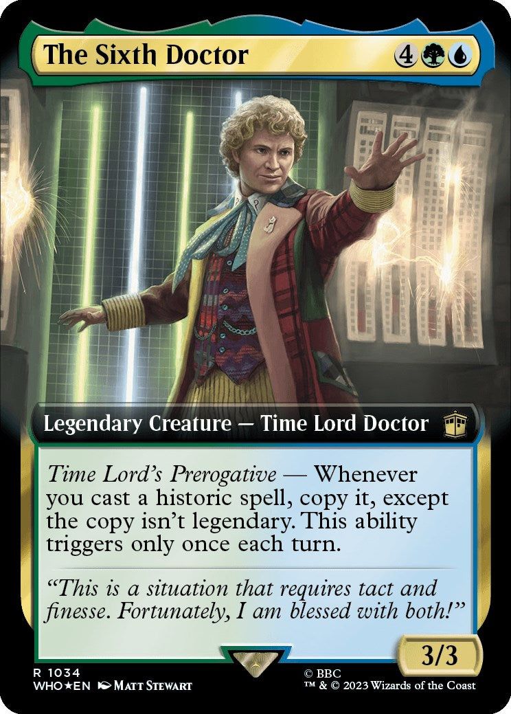 The Sixth Doctor (Extended Art) (Surge Foil) [Doctor Who] | North Game Den