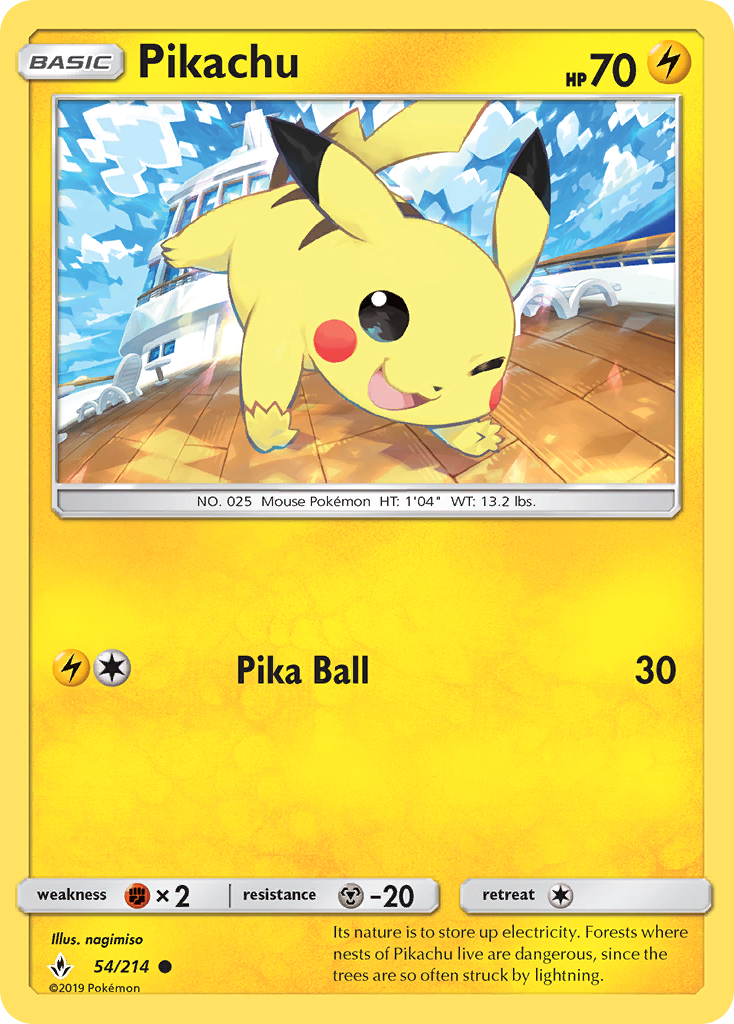 Pikachu (54/214) [Sun & Moon: Unbroken Bonds] | North Game Den