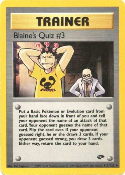 Blaine's Quiz #3 (112/132) [Gym Challenge Unlimited] | North Game Den