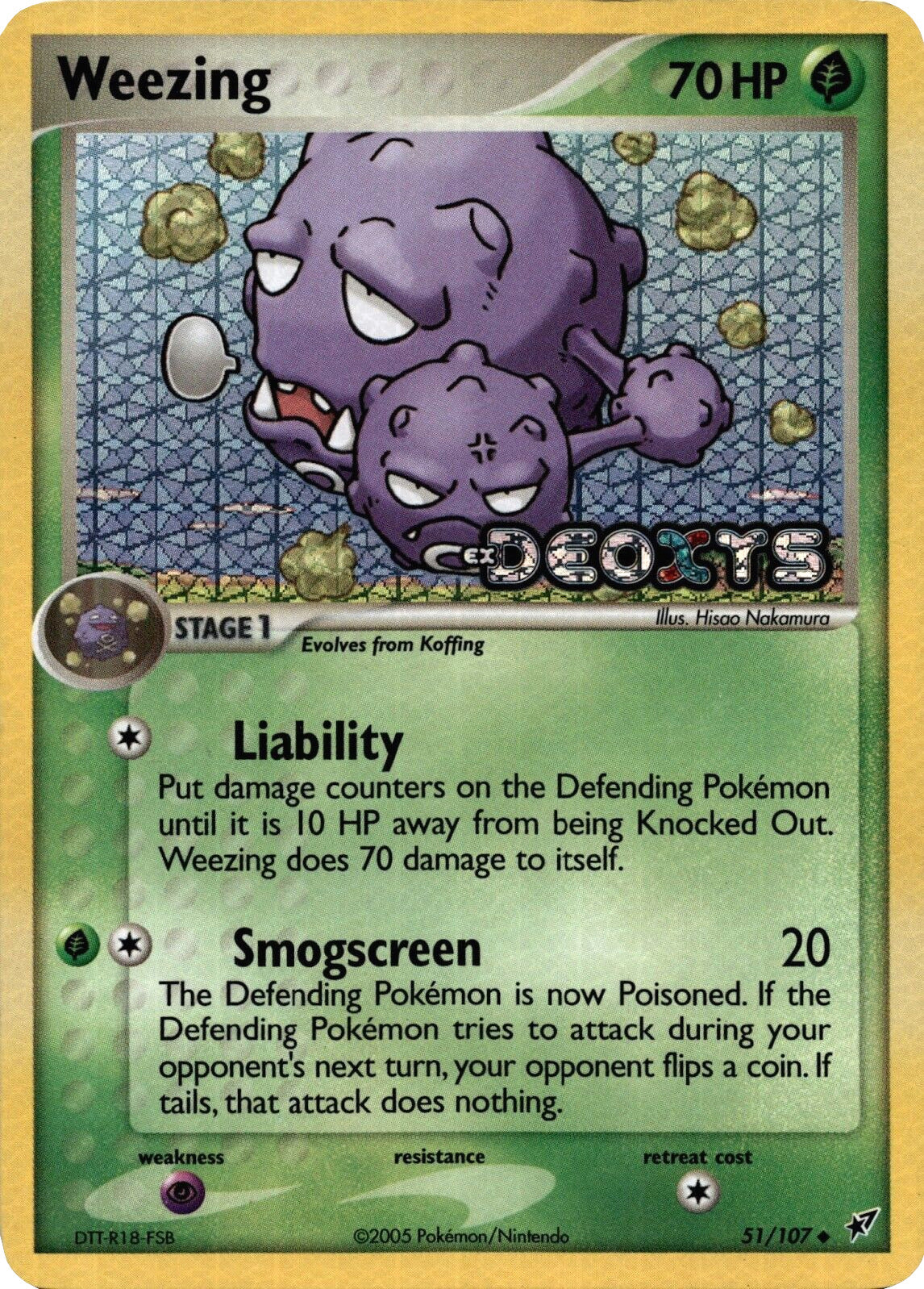 Weezing (51/107) (Stamped) [EX: Deoxys] | North Game Den