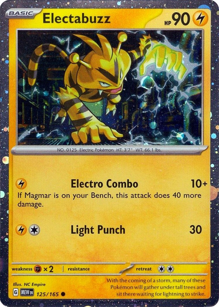 Electabuzz (125/165) (Cosmos Holo) [Miscellaneous Cards] | North Game Den