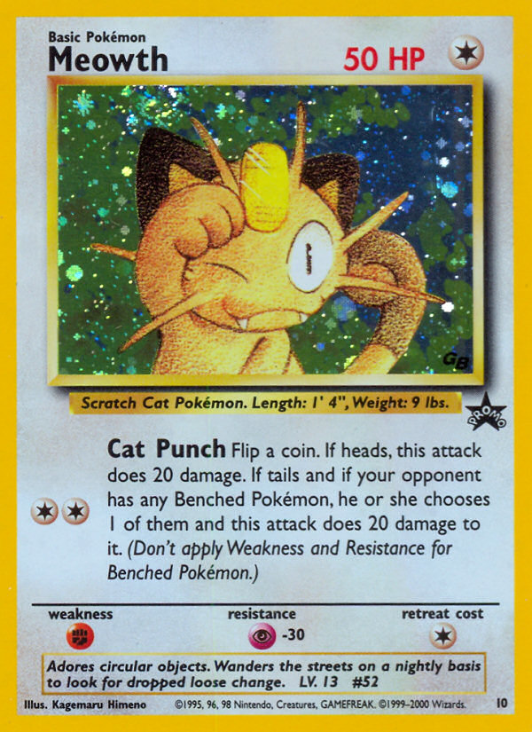 Meowth (10) [Wizards of the Coast: Black Star Promos] | North Game Den