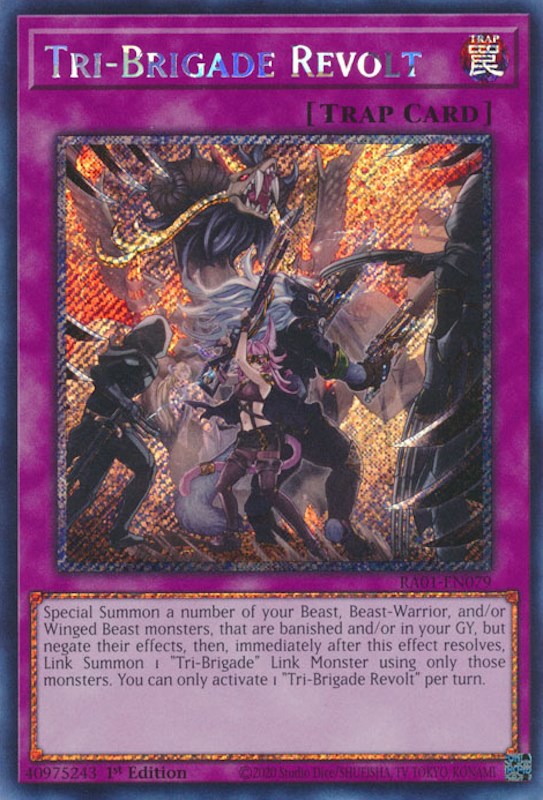 Tri-Brigade Revolt [RA01-EN079] Platinum Secret Rare | North Game Den