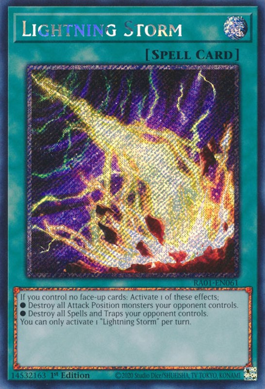 Lightning Storm [RA01-EN061] Platinum Secret Rare | North Game Den