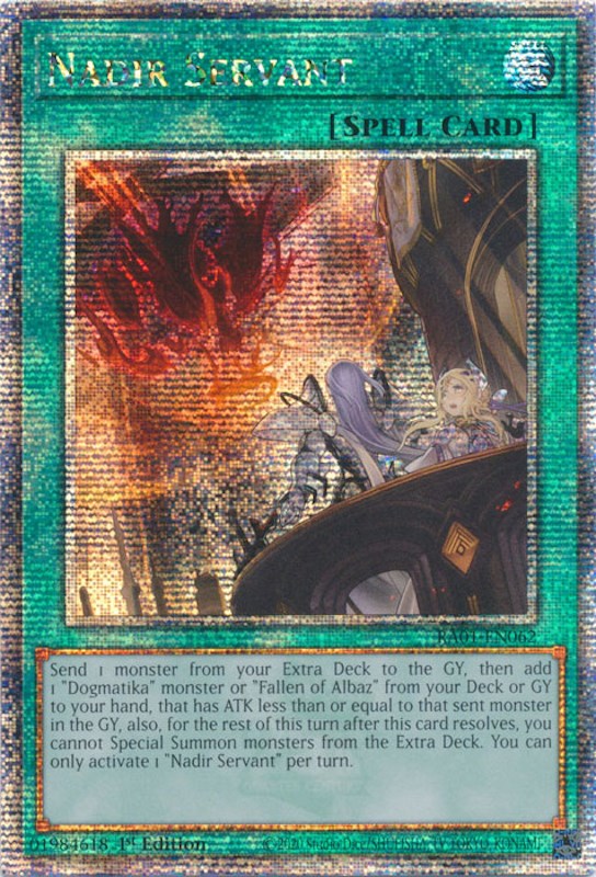 Nadir Servant [RA01-EN062] Quarter Century Secret Rare | North Game Den