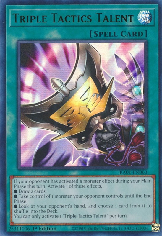 Triple Tactics Talent [RA01-EN063] Ultra Rare | North Game Den