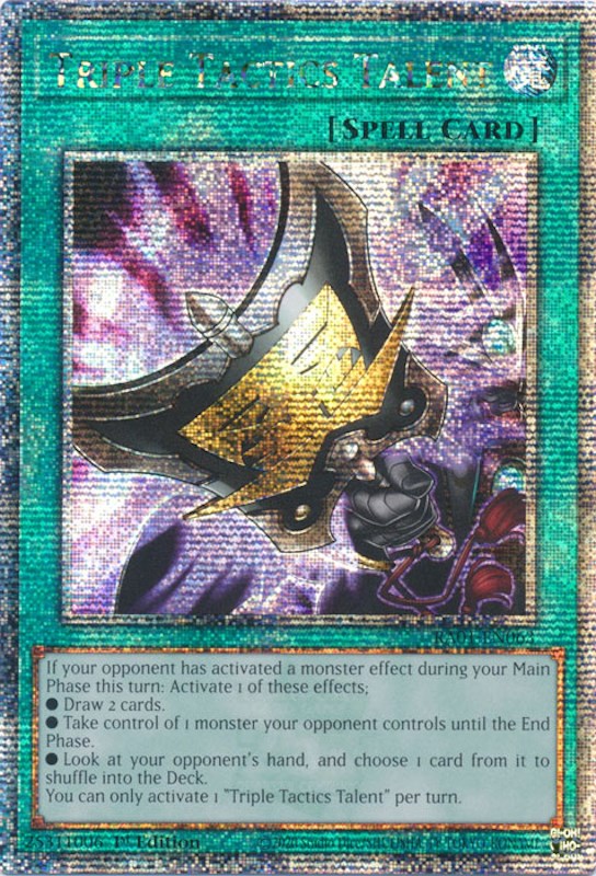 Triple Tactics Talent [RA01-EN063] Quarter Century Secret Rare | North Game Den