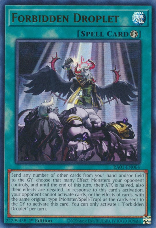 Forbidden Droplet [RA01-EN064] Ultra Rare | North Game Den