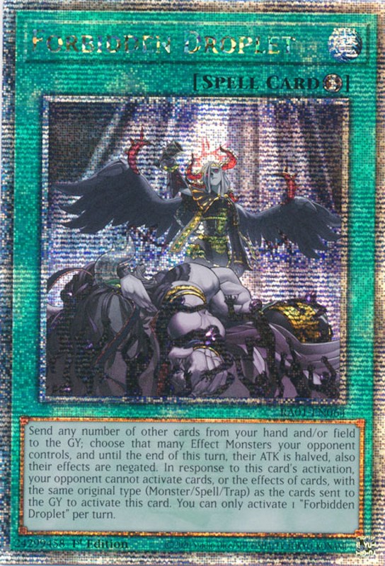 Forbidden Droplet [RA01-EN064] Quarter Century Secret Rare | North Game Den