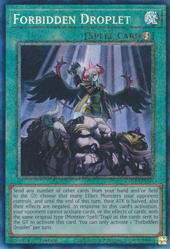 Forbidden Droplet [RA01-EN064] Prismatic Collector's Rare | North Game Den