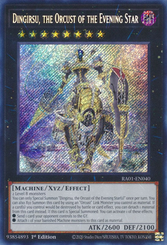 Dingirsu, the Orcust of the Evening Star [RA01-EN040] Secret Rare | North Game Den