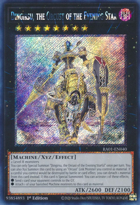 Dingirsu, the Orcust of the Evening Star [RA01-EN040] Platinum Secret Rare | North Game Den