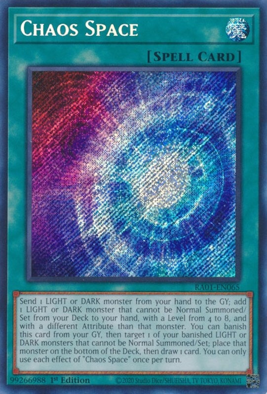 Chaos Space [RA01-EN065] Secret Rare | North Game Den