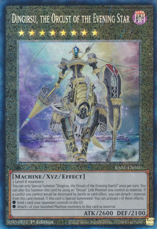 Dingirsu, the Orcust of the Evening Star [RA01-EN040] Prismatic Collector's Rare | North Game Den