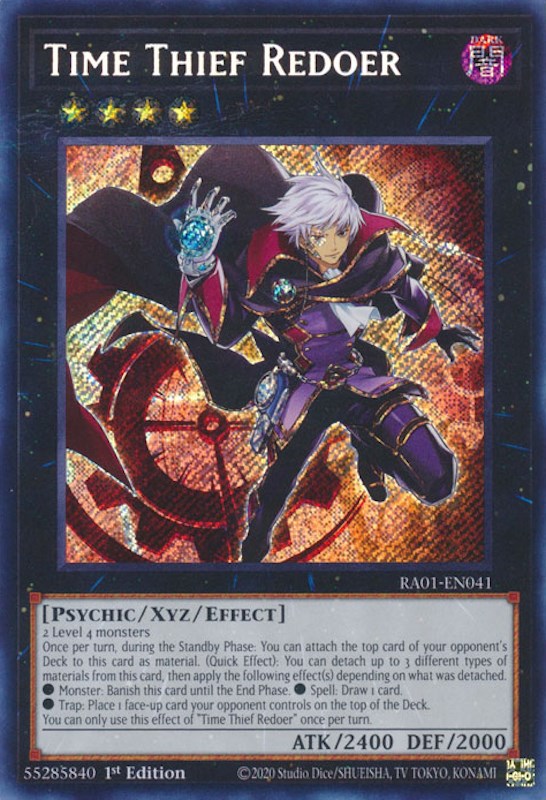 Time Thief Redoer [RA01-EN041] Secret Rare | North Game Den