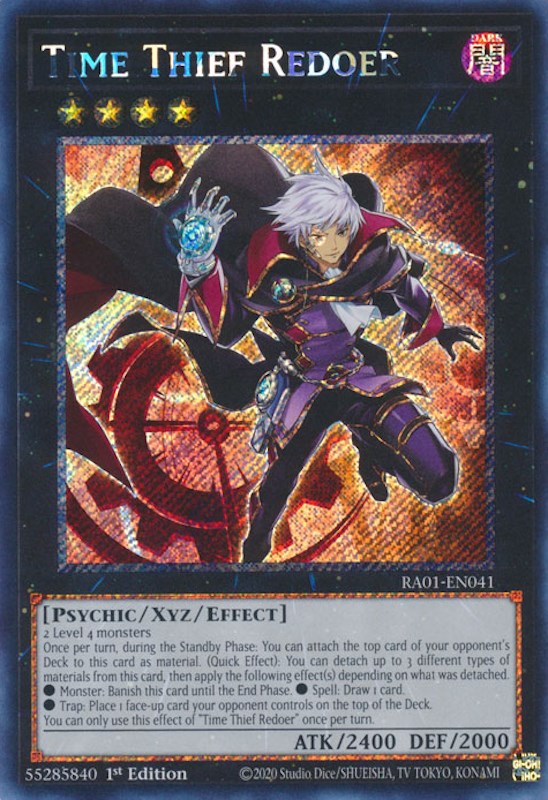 Time Thief Redoer [RA01-EN041] Platinum Secret Rare | North Game Den