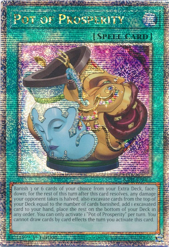 Pot of Prosperity [RA01-EN066] Quarter Century Secret Rare | North Game Den