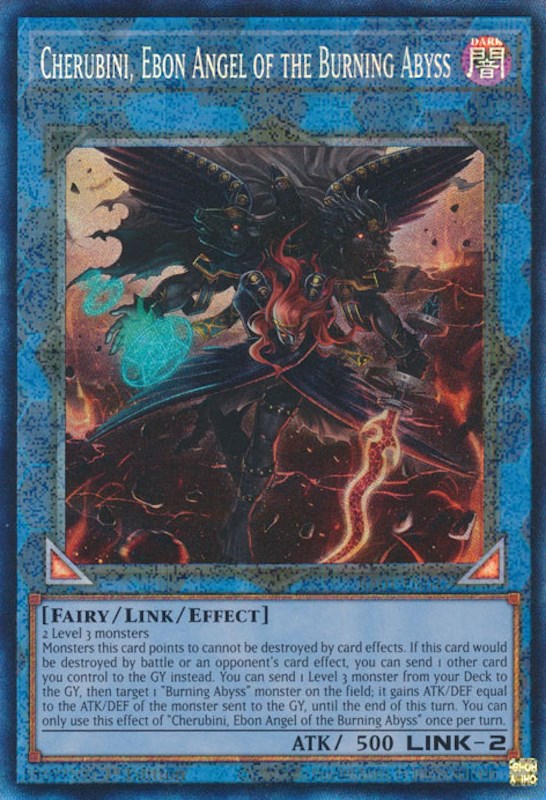 Cherubini, Ebon Angel of the Burning Abyss [RA01-EN042] Prismatic Collector's Rare | North Game Den