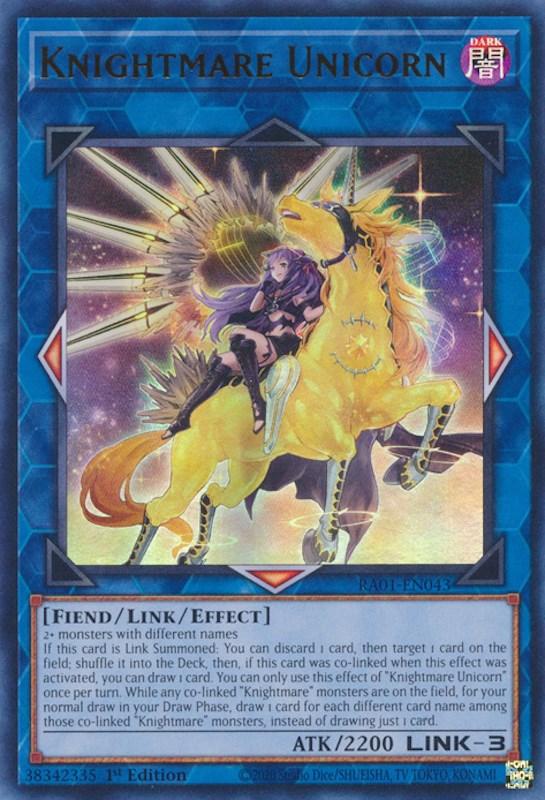 Knightmare Unicorn (Alternate Art) [RA01-EN043] Ultra Rare | North Game Den