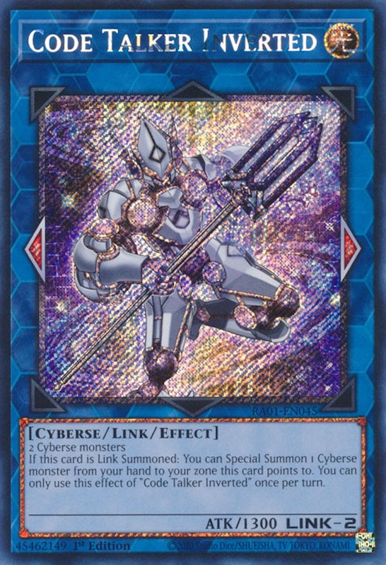 Code Talker Inverted [RA01-EN045] Platinum Secret Rare | North Game Den