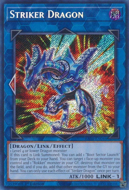 Striker Dragon [RA01-EN046] Secret Rare | North Game Den