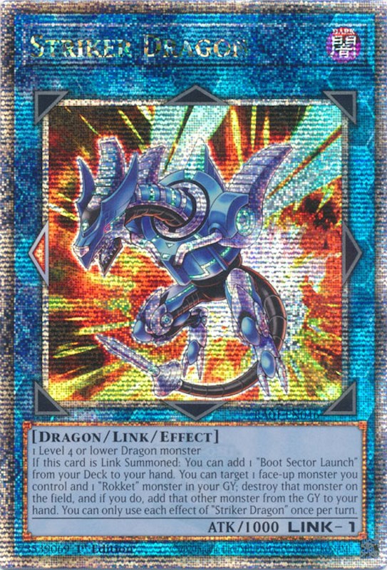 Striker Dragon [RA01-EN046] Quarter Century Secret Rare | North Game Den