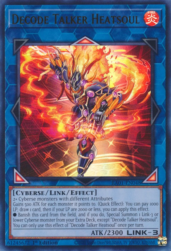 Decode Talker Heatsoul [RA01-EN048] Ultra Rare | North Game Den