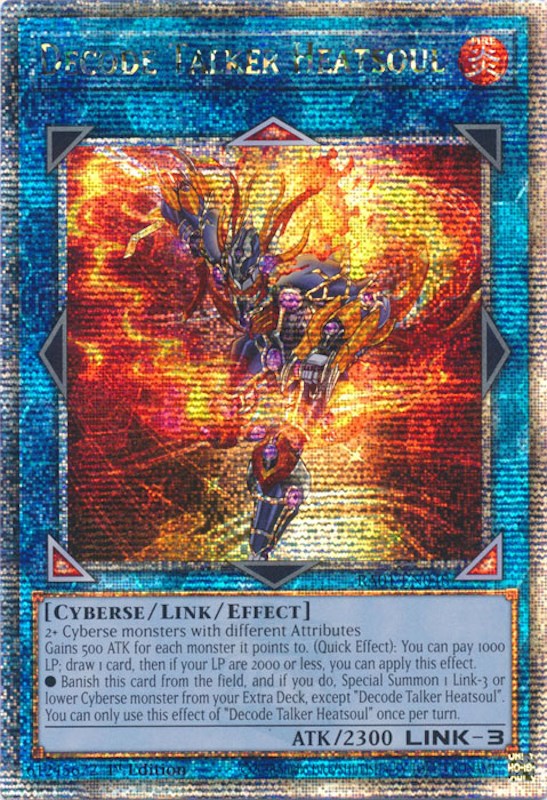 Decode Talker Heatsoul [RA01-EN048] Quarter Century Secret Rare | North Game Den