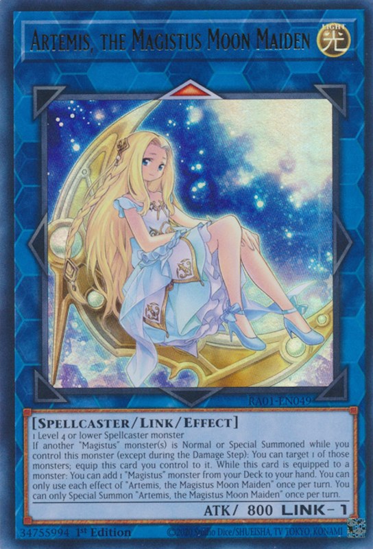 Artemis, the Magistus Moon Maiden [RA01-EN049] Ultra Rare | North Game Den