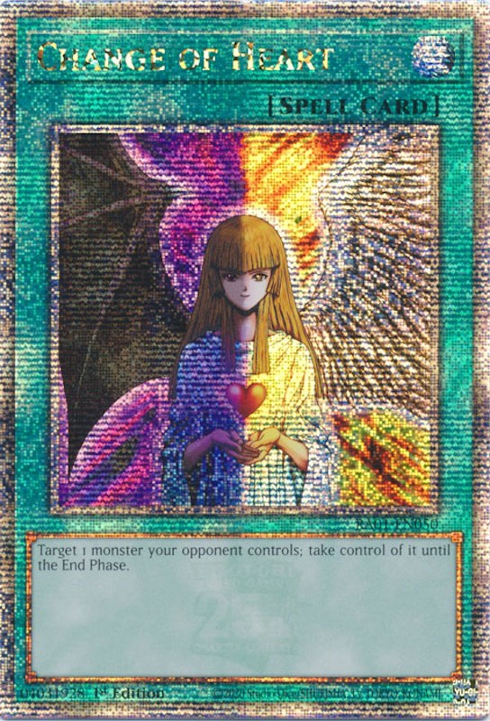 Change of Heart [RA01-EN050] Quarter Century Secret Rare | North Game Den