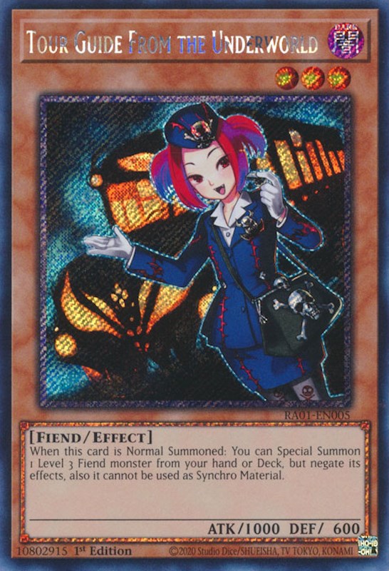 Tour Guide From the Underworld [RA01-EN005] Platinum Secret Rare | North Game Den