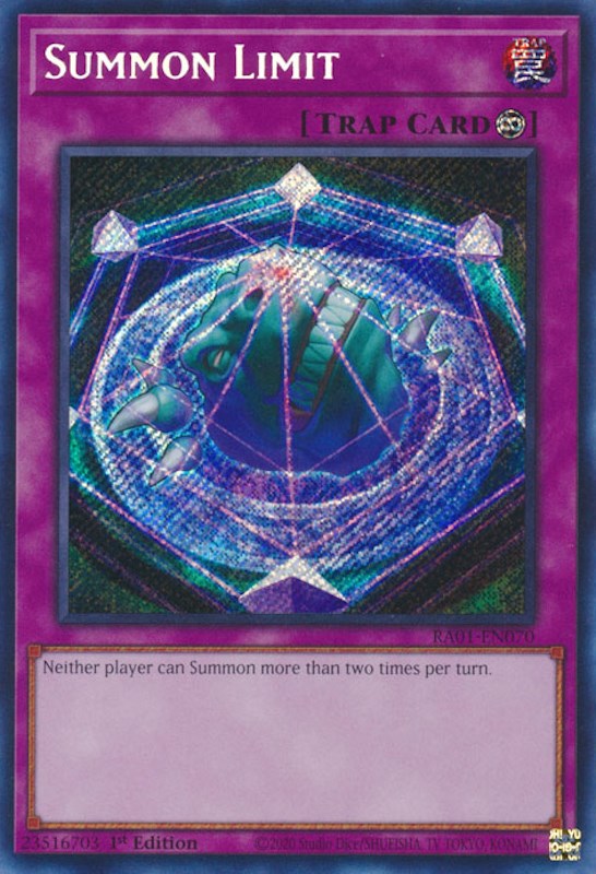 Summon Limit [RA01-EN070] Secret Rare | North Game Den