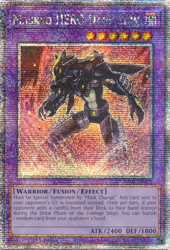 Masked HERO Dark Law [RA01-EN025] Quarter Century Secret Rare | North Game Den