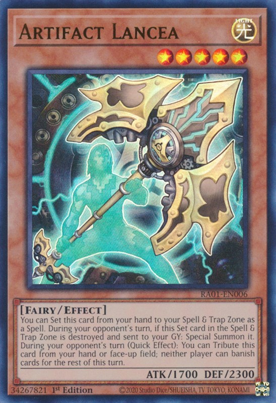 Artifact Lancea [RA01-EN006] Ultra Rare | North Game Den